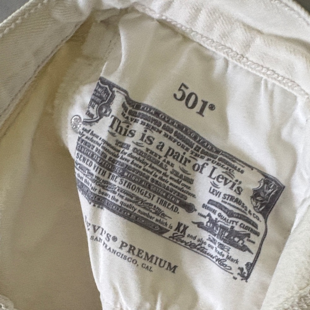 Levi's Off White Denim 501® Women’s Jeans